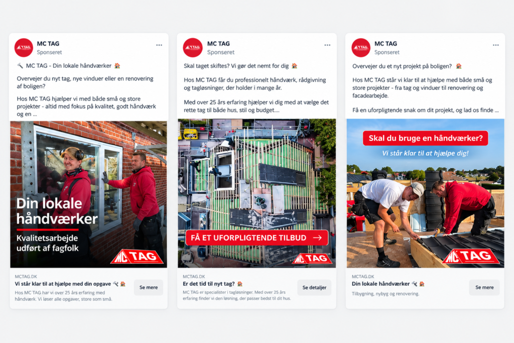 Eksempler på Meta Ads for MC TAG